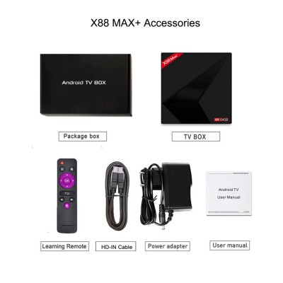 Андроид ТВ приставка TV BOX X88 Max+ 4GB/64GB