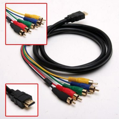 Кабель-Переходник HDMI to 5 RCA HDTV видео аудио AV кабель