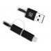 USB кабель REMAX Aurora 2 in 1 Series Cable RC-020t Apple 8 pin/Micro USB