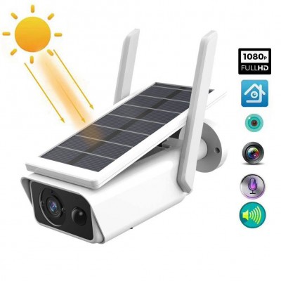 Уличная автономная Wi-Fi камера с солнечной батареей - iCSee-qc7-WiFi - камера для охраны / камера охрана / камера охранная