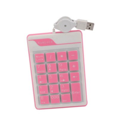 Портативная тонкая USB мини-клавиатура 19 кнопок